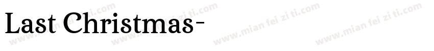 Last Christmas字体转换